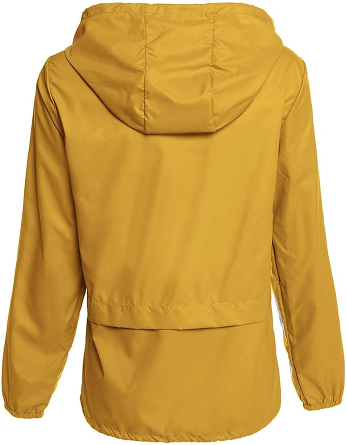 Avoogue Raincoat Women Lightweight Waterproof Rain Jackets Packable Outdoor Hooded Windbreaker