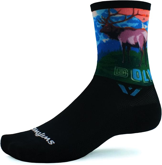 Swiftwick VISION IMPRESSION Crew, National Parks/States Edition, Running, Hiking and Cycling Socks