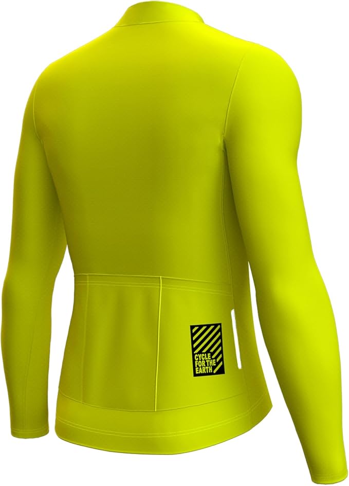 Men's Cycling Jerseys Long Sleeve Bike Biking Shirts Full Zip with Pockets Road Bicycle Clothing