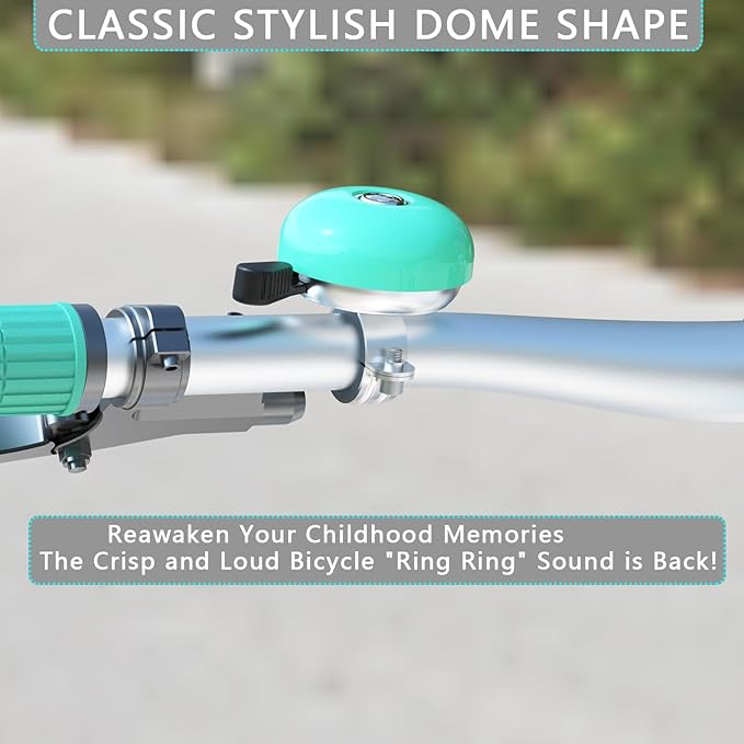 Greallthy Bike Bell Classic Bike Bells for Adults Kids, Bicycle Bell for Handlebars Adult, Loud Sound Beach Cruiser Mountain Bike Bell Accessories.