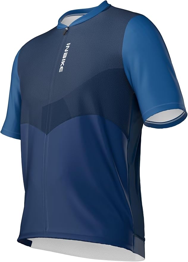 INBIKE Plus Size Cycling Jersey Men 3XL-5XL Bike Shirt for Big and Tall Short Long Sleeve Biking Clothing with Pockets