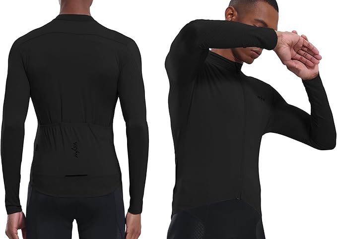 YKYWBIKE Cycling Jersey Men Long Sleeves Bike Jersey with Pockets Biking Shirts for Men Cycling Breathable MTB Biker Shirts