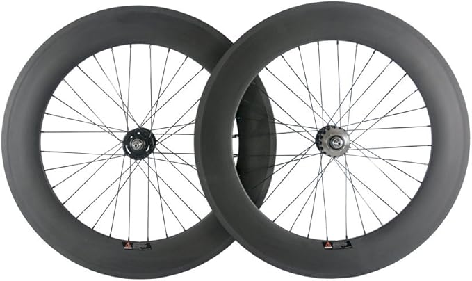 Carbon Fixed Gear Wheelset 700C 88mm Track Wheel Clincher Matte Finish