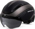 Bike Helmet for Adults Bicycle Helmet with Detachable Magnetic Googles & Adjustable Dial for Mountain Bikes, Road Bikes, Electric Bikes, Scooter