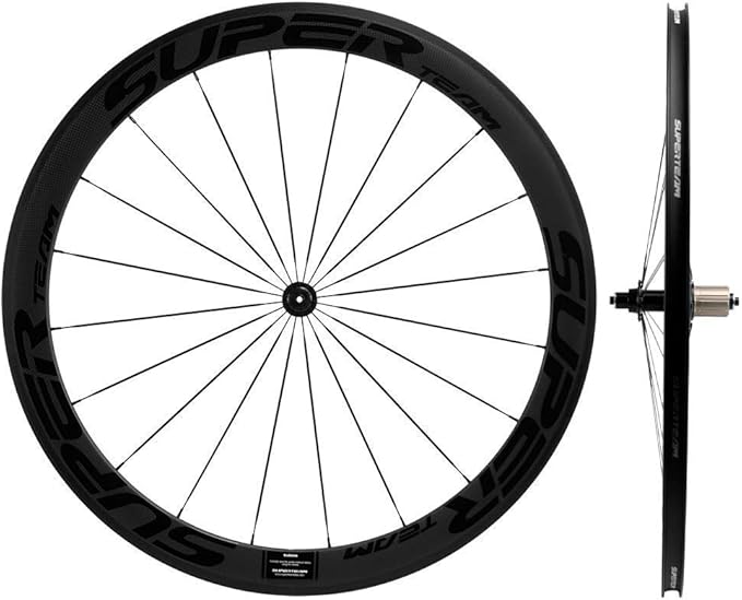 Superteam 50mm Clincher Wheelset 700c 23mm Width Cycling Racing Road Carbon Wheel Decal