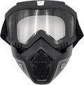 Motorcycle Helmet Goggles, Fog-Proof Goggle Face Protection Mask, Riding Racing Goggles for Men Women (Transparent)