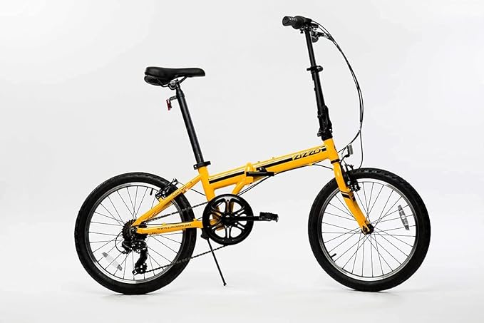 ZiZZO Campo 20 inch Folding Bike with 7-Speed, Adjustable Stem, Light Weight Frame