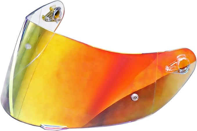 Motorcycle Helmet Visor for AGV K1 K1S K3SV K5 K5S, Anti-Scratch UV Protected Full Face Shield, High-Definition Tinted Mirror PC Lens, Day & Night Riding (Transparent Revo Red)