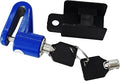 Heavy Duty Motorcycle Bike Disc Brake Lock, Anti-Theft Waterproof Wheel Lock Safety Disc Lock Padlock for Scooters and Mountain Road Cycling with Two Keys(Blue)