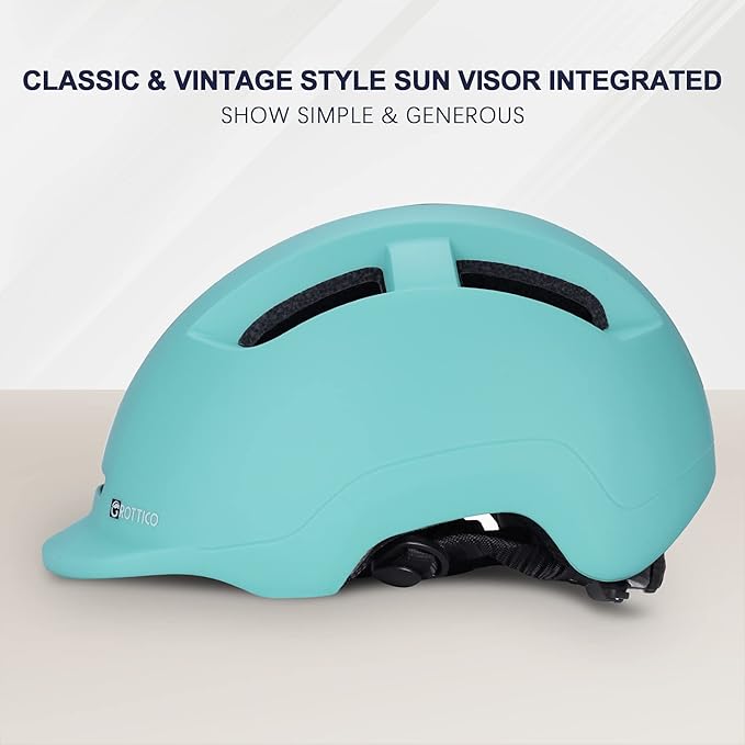 Adult Bike Helmet with Light - Dual Certified for Bicycle Scooter Skateboard Road Cycling Skating Helmet
