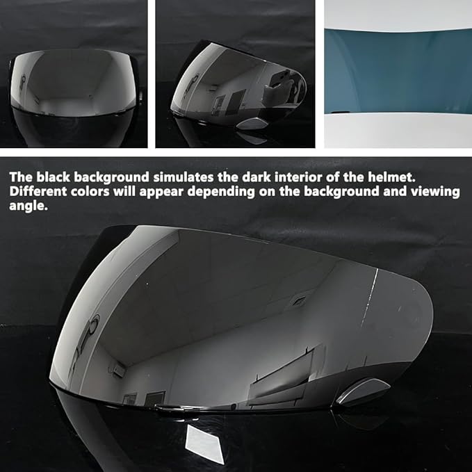 Qualifier DLX Helmet Visor,UV Protection Motorcycle Helmet Face Shield Compatible with Bell Qualifier DLX Mips/Qualifier/Star/Vortex/RS-1/RS-2/Revolver(Deep Black)