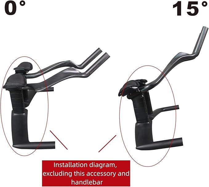 Carbon Bicycle TT Arm Rest Handlebar Aero Bars Extension Triathlon Trial Bike Bar Ends Cycling Bullhorn Handlebar Parts 22.2mm for Road TT Bike,Fixed Gear,Racing bike-Black Matt (No Hole)