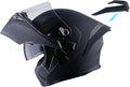 1Storm Motorcycle Modular Full Face Helmet Bike Flip up Dual Visor Sun Shield: HB89 Matt Black
