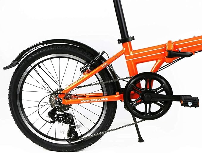 ZiZZO Via 20” Folding Bike-Lightweight Aluminum Frame Genuine Shimano 7-Speed 26lb | Lightweight, Genuine Shimano, 26lb