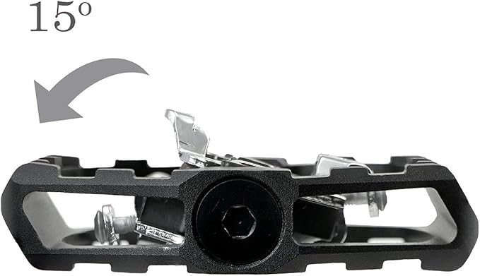 VENZO Click'R Compatible with Shimano SPD Mountain Bike Sealed Pedals with Cleats - Dual Platform Clipless Pedals for Mountain Bike - Easy Clip in & Out