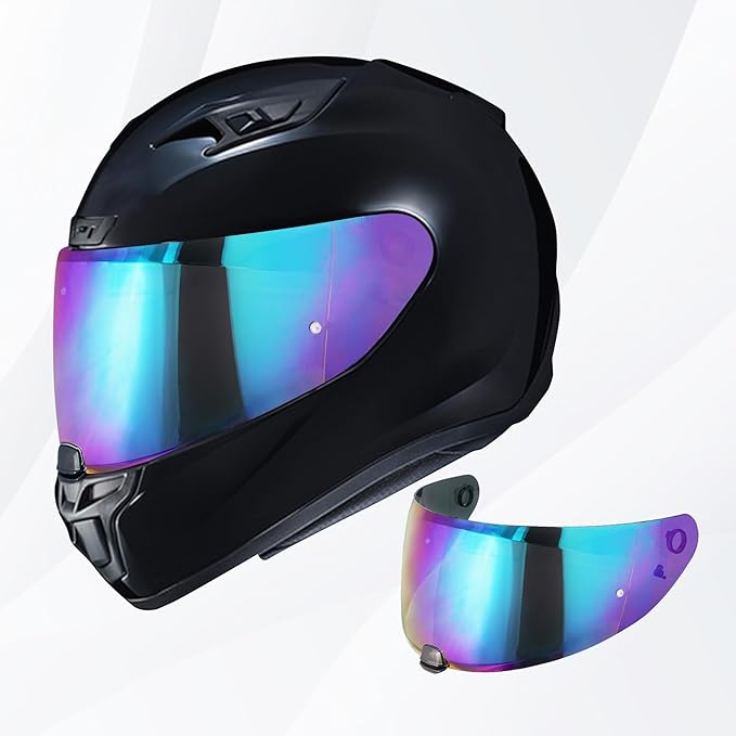 VCOROS I70 Helmet Visor Replacement Face Shield Accessories Compatible With HJ-31 I10 (Rainbow)
