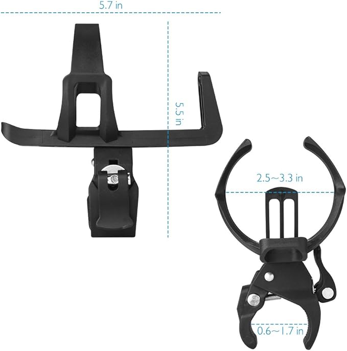 Accmor Bike Water Bottle Holders No Screws, Universal Bike Cup Holder, 360 Degree Rotatable Bike Water Bottle Cage, Water Bottle Holders for Kids Bike Adult Bike, Black