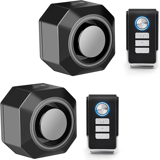 Cruxer Bike Alarms for Ebikes Accessories, Electric Scooter Accessories, Car Alarm System with Motion Sensor, Wireless Antitheft Products, Waterproof Vibration Bike Alarms for Ebikes Bike Scooter Car