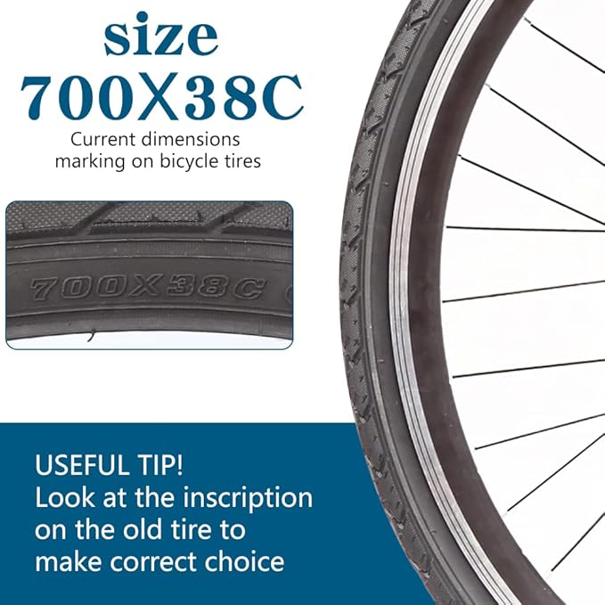 2 Pack 700x23C/25C/28C/35C/38C Bike Tires Plus Bike Inner Tubes Presta Valve 48mm or Schrader Valve 48mm Foldable Replacement Tires for Road Bicycle