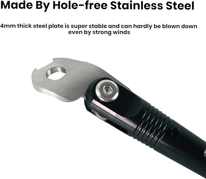 Bicycle Kickstand Aluminum Adjustable Design for 14/16/20 Inch Size Range Bikes Side Mount Universal Bike Stand (14 Inch)