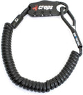 CROPS Q-BIRO Compact Bike Lock Cable, 6 ft, Black — Anti-Theft 3-Digit Resettable Combination Lock with a Shape-Memory Coiled Cable and BIROTATION Technology
