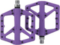 Bicycle Pedals Nylon Platform Footrest Flat Mountain Bike Paddle Grip Pedalen Bearings Footboards(Purple)