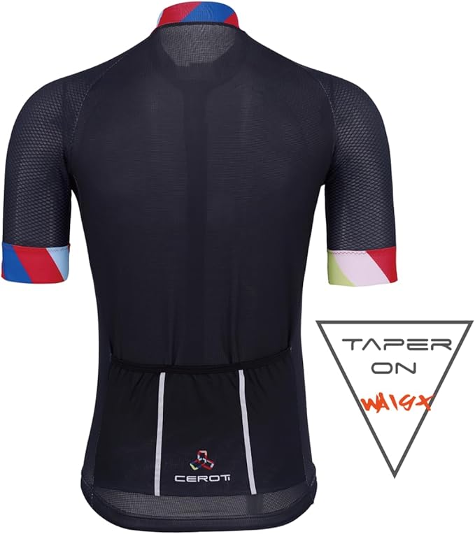 CEROTIPOLAR Snug Fit Men AirCool Cycling Jersey Bike Shirts UPF50+,PRO Dry Fit Light Weight Fabric