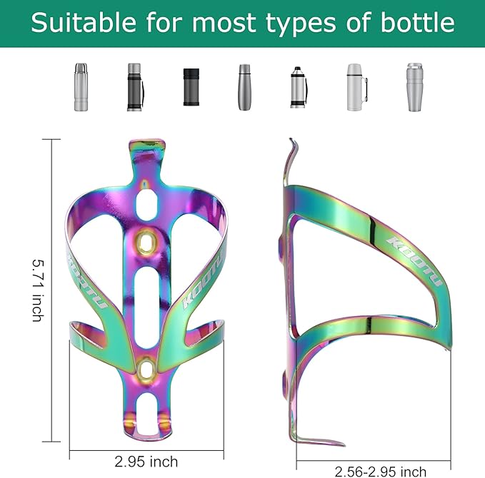 SAVADECK Lightweight Water Bottle Cage, Anti-Rust Holder Side Load for Mountain/Road/Hybrid/Folding Bikes