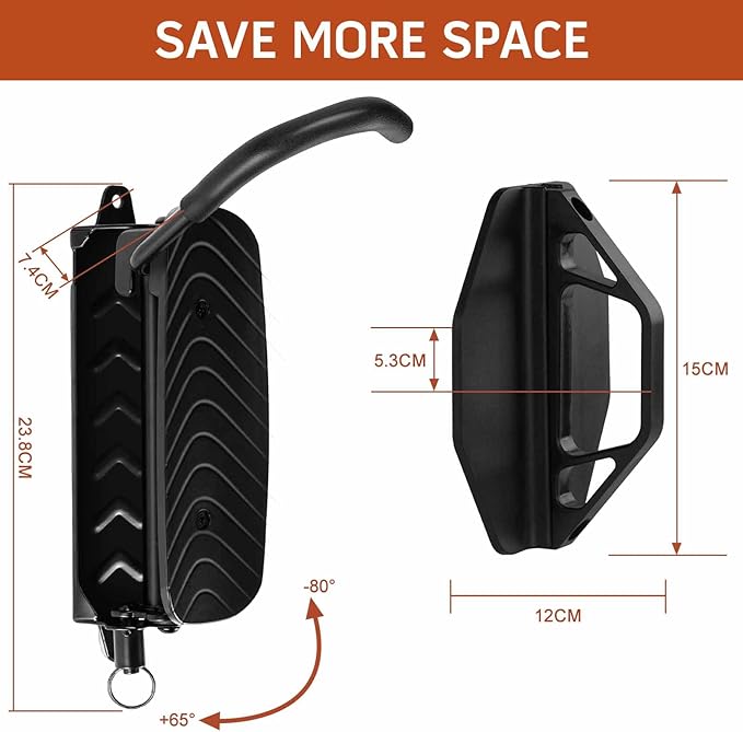 Cyfie Swivel Bike Rack Wall Mount, Garage Bike Hanger Hooks, Indoor Hanging Bike Rack Wall Mount Bicycle Mount Wall for Road Bike, Mountain Bike (2 pcs)