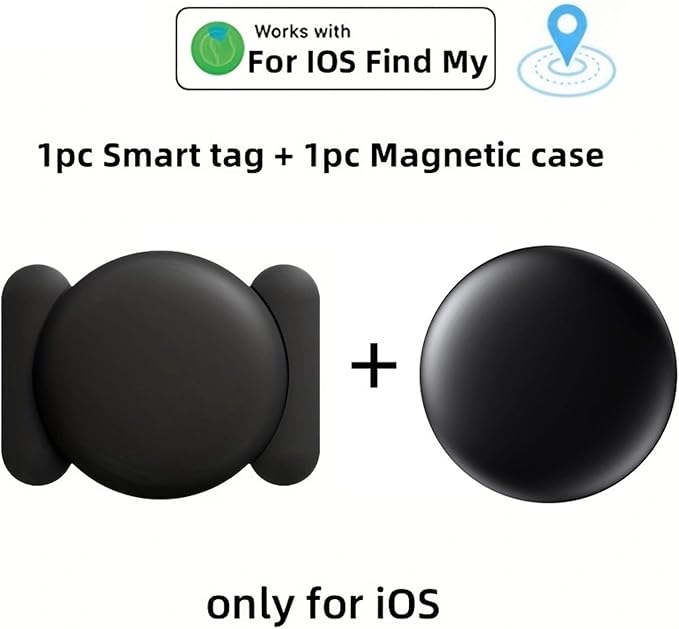Generic Safe Sync GPS Tracker, Mini GPS Tracker, Real-Time Location Tracker, GPS Smart Tracker for Vehicles, Small Items, for iPhone (Black)
