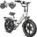 Jasion X-Hunter ST/PRO Foldable Electric Bike for Adults with 20'' Fat Tire,Up to 71-80 Miles Range Ebike,1800W/1400W Peak Motor,30+MPH E Bike,Full Suspension&Dual Hydraulic Disc Brakes Bicycles