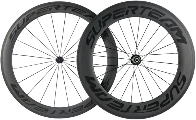 SUPERTEAM Carbon Clincher Wheelset 700C Road Bicycle Wheels 60/88 V Shape