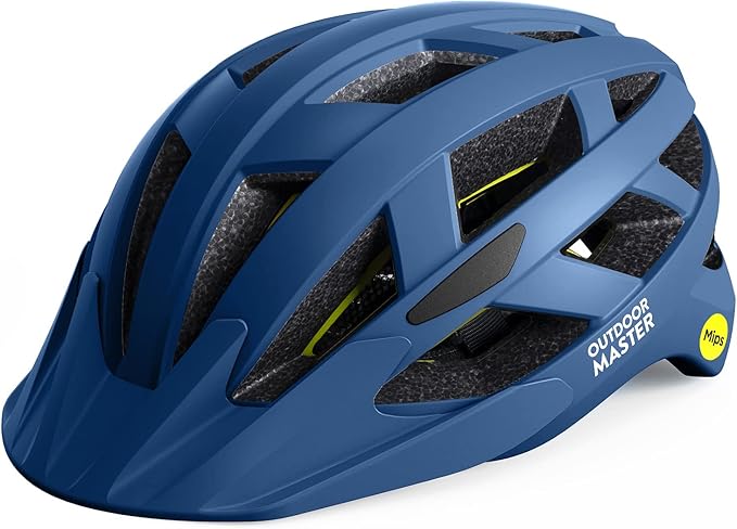 OutdoorMaster Gem Recreational MIPS Cycling Helmet - Two Removable Liners & Ventilation in Multi-Environment - Bike Helmet in Mountain, Motorway for Youth & Adult