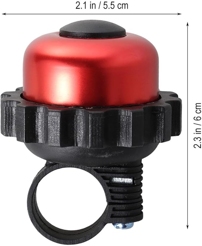 FRCOLOR 3pcs Rotating Bike Bell Loud Horn Bicycle Accessories Red Vintage Cycling Bell for Mountain Road Scooter Outdoor Riding