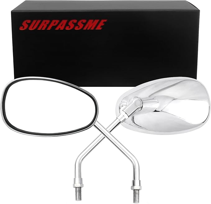 Universal 10mm Chrome Motorcycle Rear View Side Mirrors Handle Bar Bar End Motorcycle Mirrors