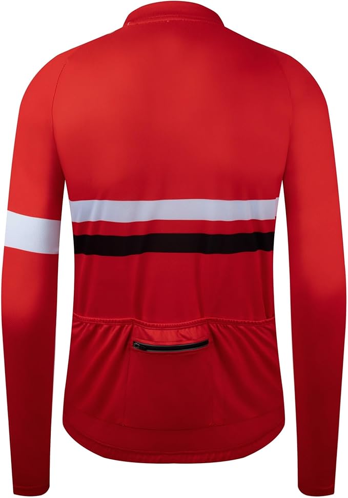 Coconut Ropamo CR Long Sleeve Cycling Jersey Mens, 3+1 Zipper Pockets Bicycle Tops Quick Dry Breathable Biking Shirt