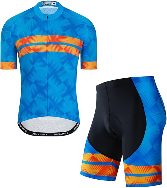 Cycling Jersey Men Set Road Short Sleeve Quick Dry Bike Padded Cycling Clothing Suit Bicycle Wear Summer