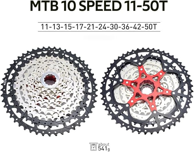 Bibike 10 Speed MTB Groupset 10-50T Cassette & Chain & 1x10 Speed Rear Derailleur & Shifter
