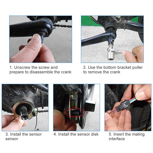 Alomejor Pedal Assist Sensor, Easy Installation Electric Bike Sensor 8 Magnets Power Speed for Urban Commuters Mountain Bikers Daily Riders