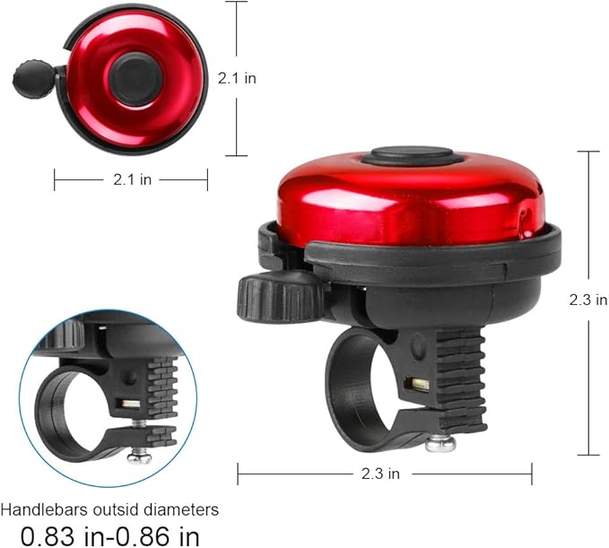 Accmor Classic Bike Bell, Aluminum Bicycle Bell, Loud Crisp Clear Sound Bicycle Bike Bell for Adults Kids