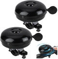 Aluminum Bike Bell 2 Pack, Loud Clear Sound Bicycle Bell for Adults & Kids Bikes, All-Metal Anti-Rust Cycling Bell, Easy Install for Road & Mountain Bike Accessories