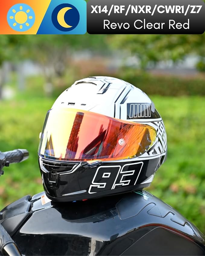 CWR-F1 Shield for RF-1200 Visor X14 NXR RF-SR Z7 Motorcycle Helmet Visor Replacement Sun Protection Anti-Scratch, Universal