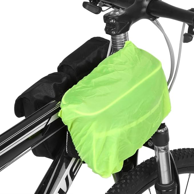 bike top tube bag, Cycling Bike Top Tube Bag with Rain Cover Waterproof Mountain Bicycle Front Frame Pannier Bag Pack