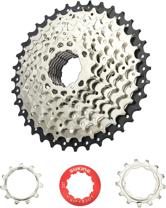 CYSKY 8/9/10/11/12-Speed Cassette 11-25T/28T/32T/34T/36T/40T/42T/46T/50T/52T Bike Sprocket Freewheel Compatible with Shimano, Sram HG Hub, Fit for Mountain Bike, Road Bike, MTB Cassette