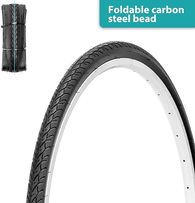 MOHEGIA Road Bike Replacement Tire: 700x25C/700x28C/700Cx35C Folding Bicycle Tire for On City Road Riding