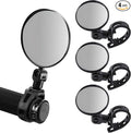 4 Pieces 2.7" Adjustable Bike Mirror Handlebar Mount with Strap, 360 Degree Rotatable Bicycle Mirrors, Secure Wide Angle & Convex Bike Rear View Glasses Cycling Accessories