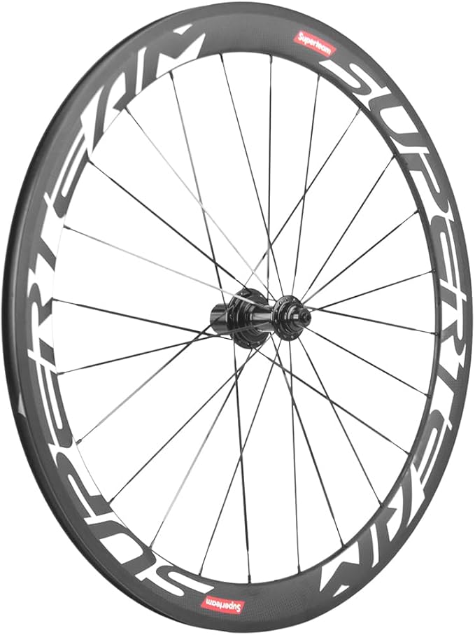 Superteam Carbon Fiber Road Bike Wheels 700C Clincher Wheelset 50mm Matte 23 Width