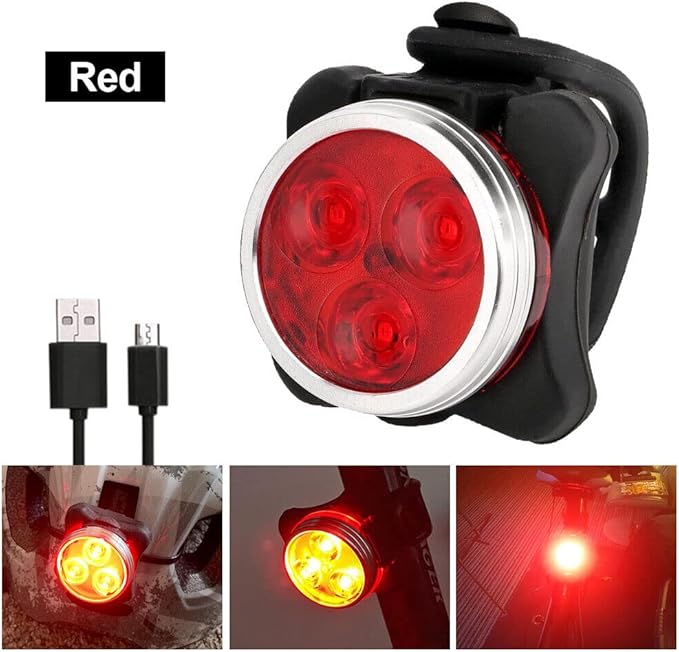 Rechargeable LED Bike Light Sets, Super Bright Front Headlights and Rear LED Bicycle Lights, 650mah Lithium Batteries