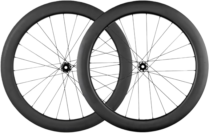 GODLIKE 700C Carbon Fiber Road Bike Wheelset 60mm Depth 20mm Width Rim Clincher Tubeless Ready Disc Brake Carbon Fiber Road Bike