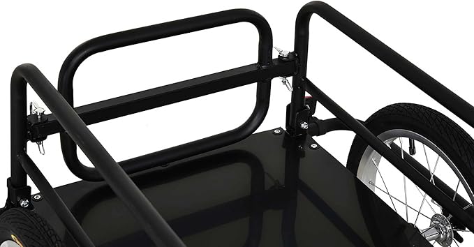 Bike Cargo Trailer, 110 lbs Load Capacity, Heavy-Duty Bicycle Wagon Cart w/16 Wheels, Foldable Compact Storage with Universal Hitch, Fits 20” - 26” Bicycle Wheels